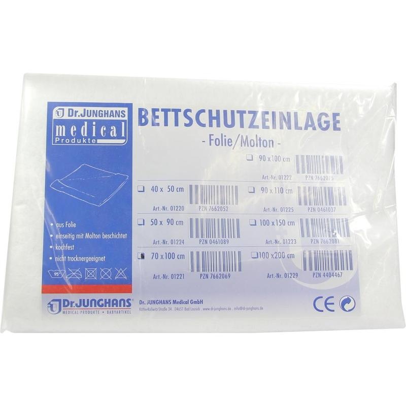 BETTSCHUTZFOLIE Molton 100x200 cm