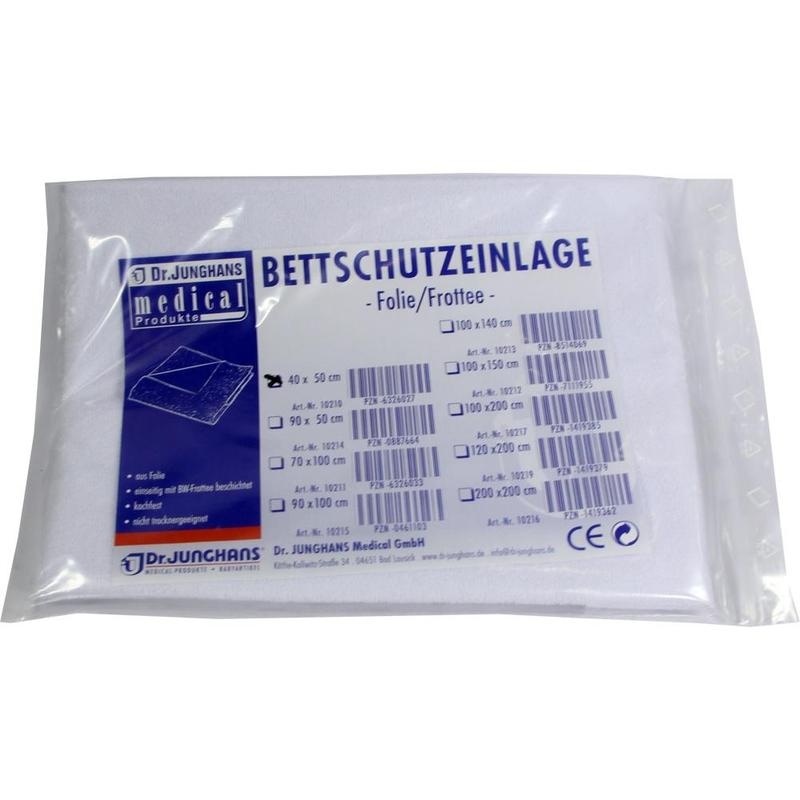 BETTSCHUTZEINLAGE Folie Frottee 40x50 cm