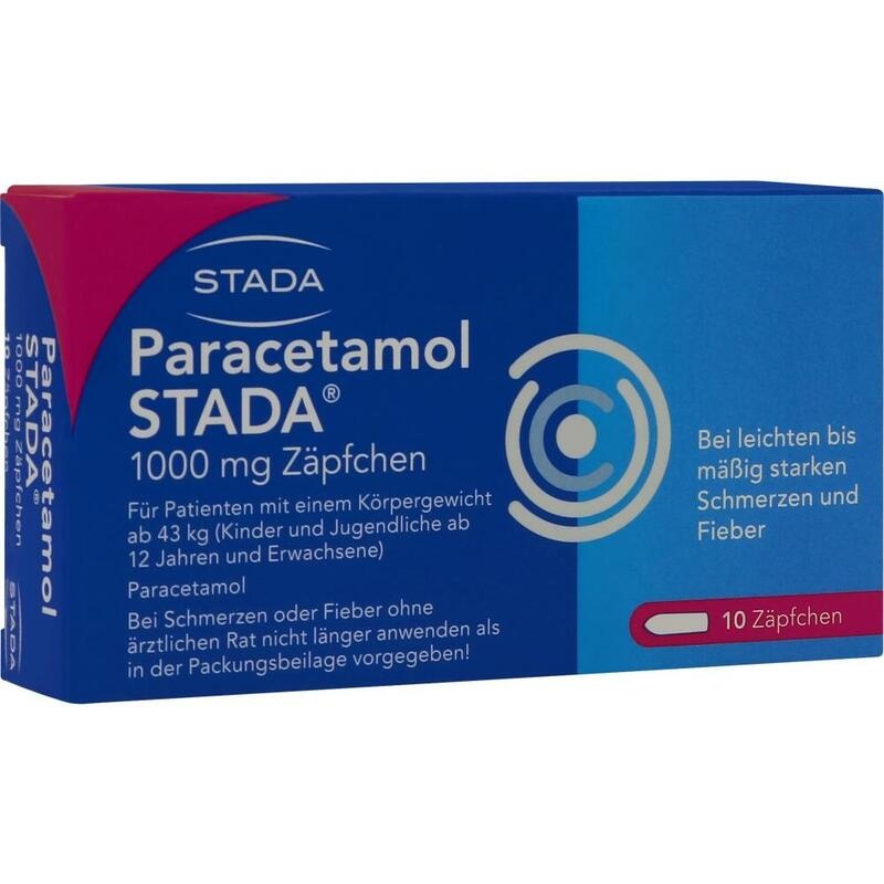 PARACETAMOL STADA 1000 mg Zäpfchen