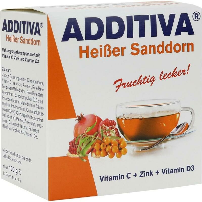 ADDITIVA heißer Sanddorn Pulver Sachets