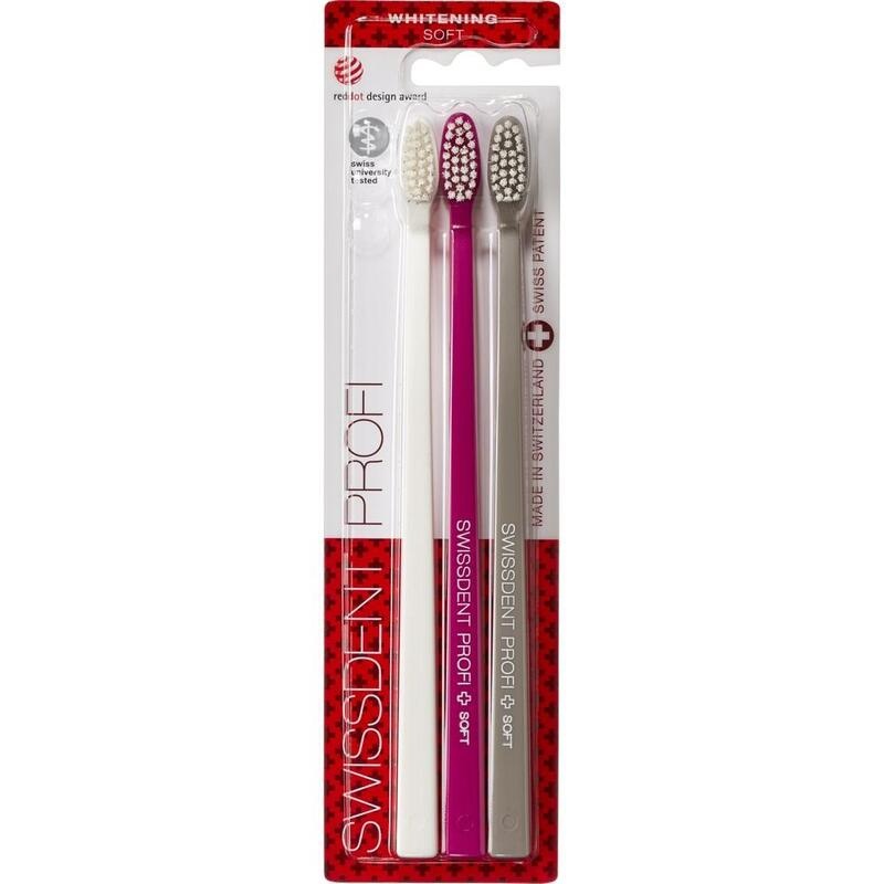 SWISSDENT Profi Whitening Zahnb.Trio soft w/p/grau