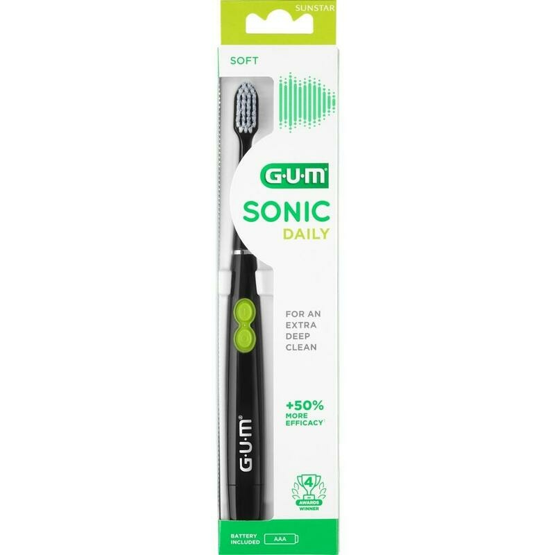 GUM SONIC DAILY Schallzahnbürste schwarz