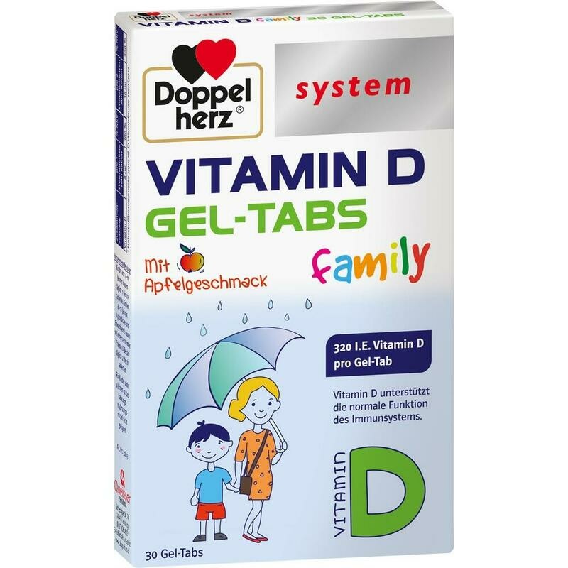 DOPPELHERZ Vitamin D Gel-Tabs family system