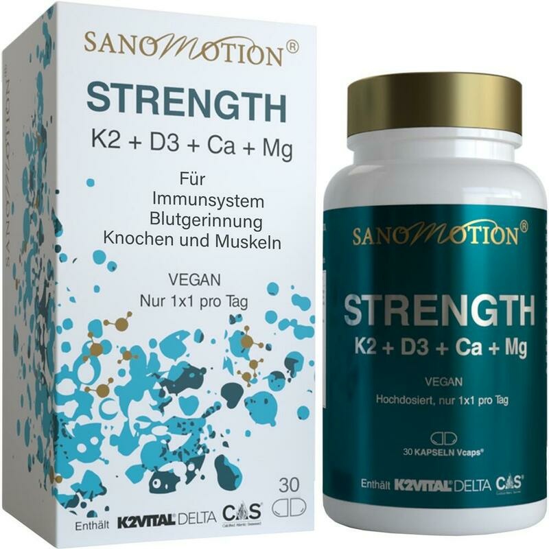 SANOMOTION STRENGTH K2+D3+Ca+Mg vegan Kapseln