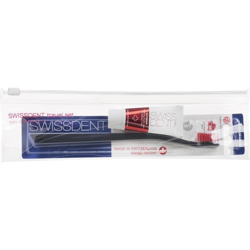 SWISSDENT Travel-Set S Extreme 10ml+Zahnb.schw/rot