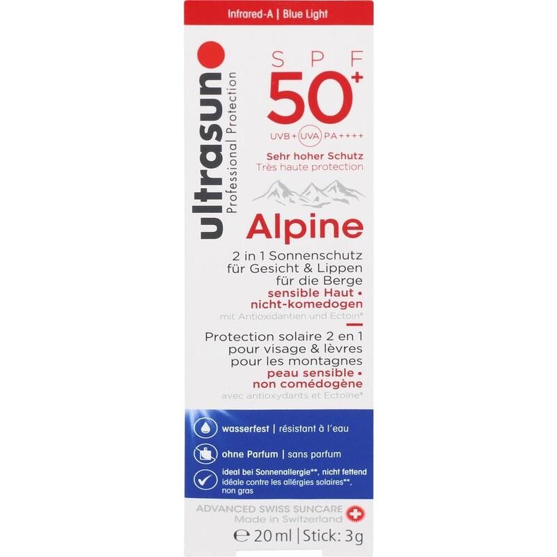 ULTRASUN Alpine Creme SPF 50+ 2in1 Gesicht+Lippen