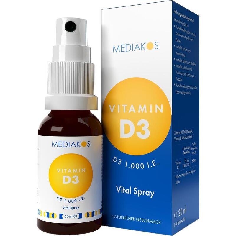 VITAMIN D3 1000 I.E. Mediakos Vital Spray