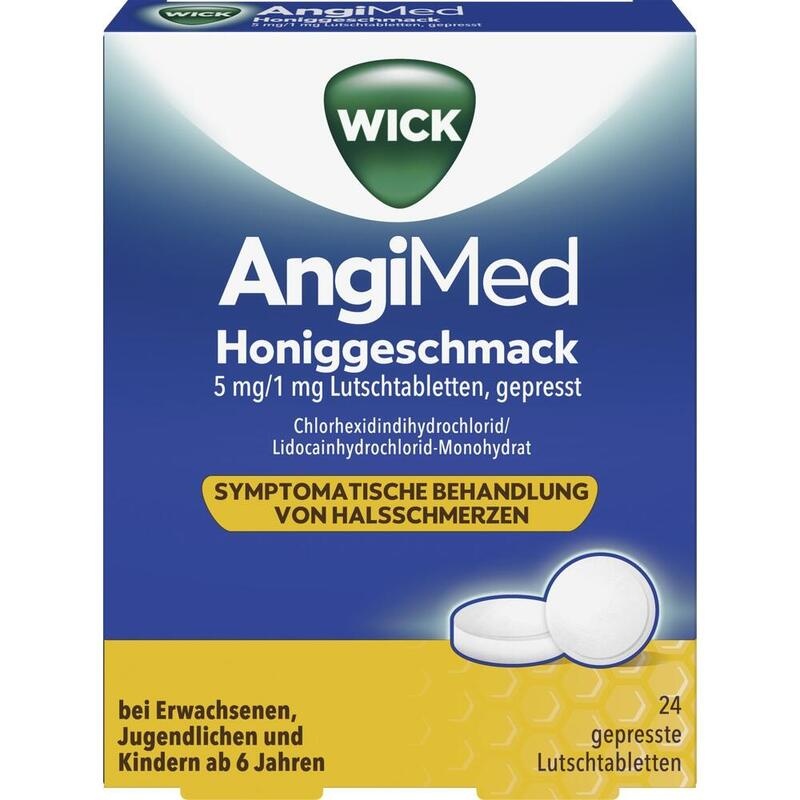WICK AngiMed Honiggeschmack 5 mg/1 mg Lutschtabl.