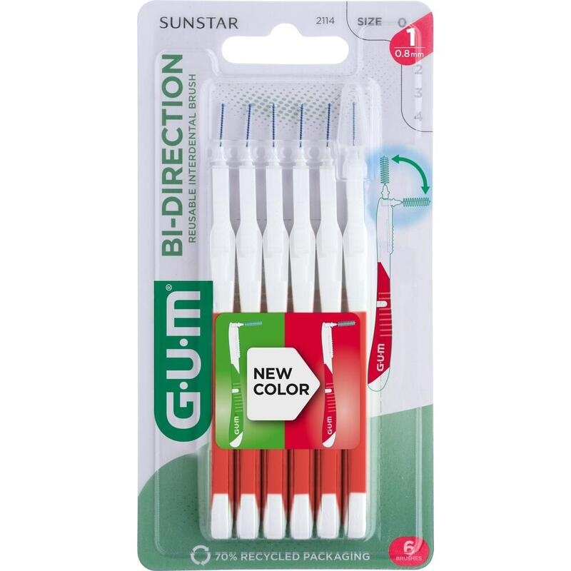 GUM BI-DIRECTION Interdentalb.0,8 mm rot
