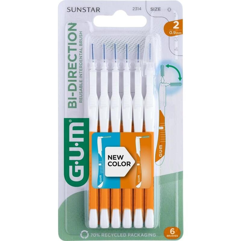 GUM BI-DIRECTION Interdentalb.0,9 mm orange